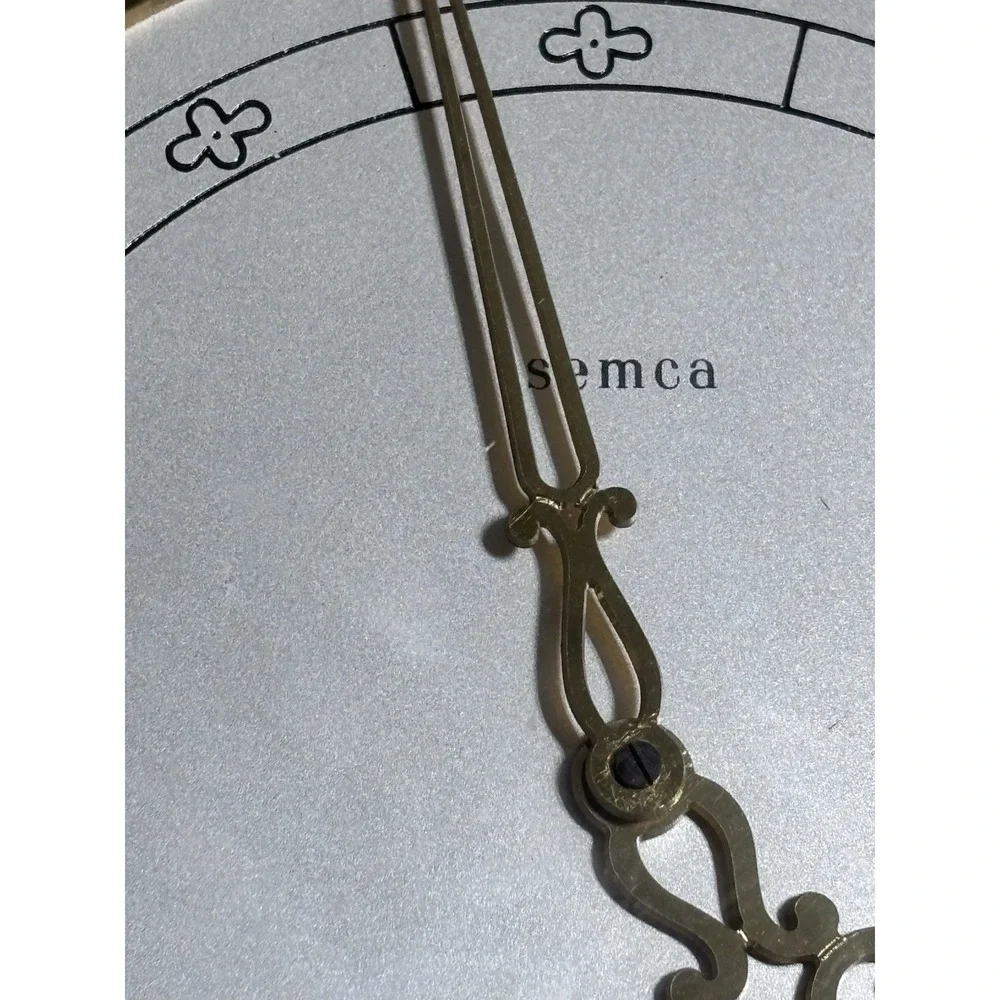 Semca 8 Day Swiss Mid Century Brass Pocket Watch Wall Clock *Working Condition*